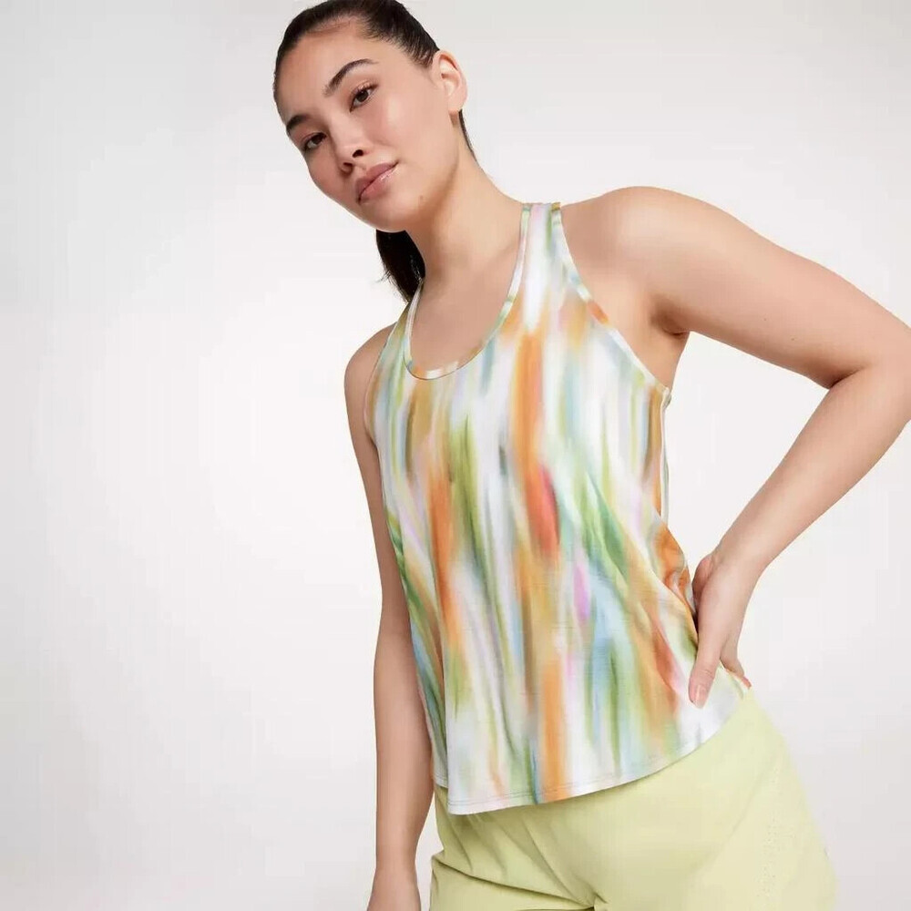 Calia Tank Top Women's Small Multi Filtered Flora Twist Back Performance SRT4